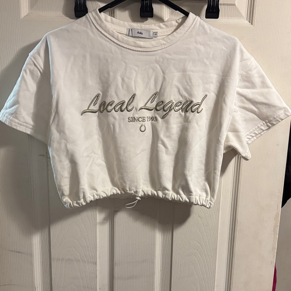 Adika White Tee with Local Legend Embroidery